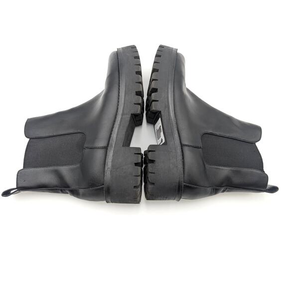 BP Kora Lug Chelsea Boots Slip-On Round Toe Women's Black Size US6.5M EU37 - Picture 5 of 10